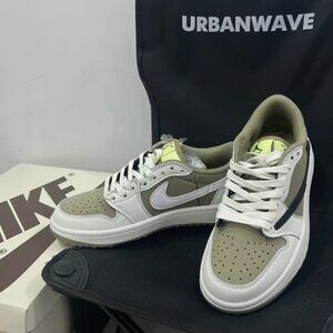 Men's Air Jordan 1 Low Golf – Light Olive/Neon Accents, Deadstock